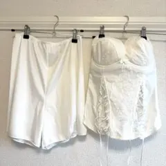 ブライダルインナー E70 マタニティ 2点セット ビスチェ＆フレアパンツ