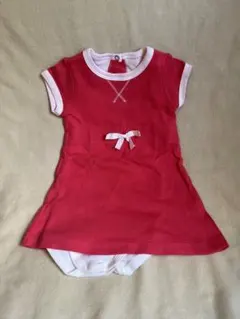 プチバトー　ワンピースロンパース　12M74㎝