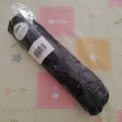 晴雨兼用折り畳み傘　黒色　ローズ柄