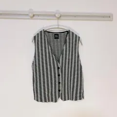 【未使用】ZARA チェック柄 ノースリーブベスト