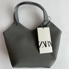 ZARA ザラ グレー ハンドバッグ ショルダーバッグ