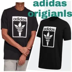 Adidas アディダス　Tシャツ　ブラック　black 黒トーチtorch聖火