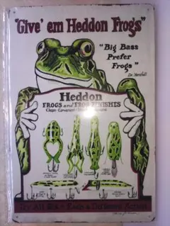 ブリキ看板 フィッシング 釣り ヘドン HEDDON ①