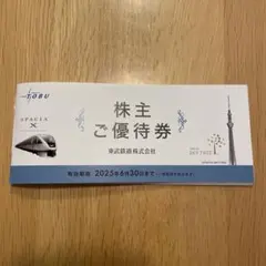 東武株主優待券　2025.6.30迄　新品未使用