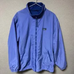 90s L.L.Bean ウォームアップジャケット ナイロンフリース ブルーXL