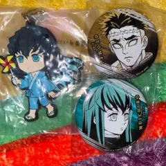 時透無一郎　行冥　鬼滅の刃　ラバーストラップ　缶バッジセット　無限列車