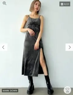 EMODA ベロアキャミワンピース Fサイズ ブラック