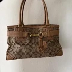 COACH ハンプトンズ キャリーオール シグネチャー トートバッグ