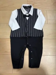 男の子セレモニースーツ80 ベビーロンパース　タキシード　結婚式　入園式