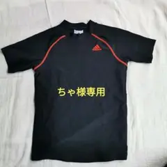 美品✡adidas ラッシュガード　130〜150サイズ 黒/赤