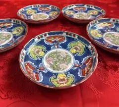 古伊万里　染錦　菖蒲　竹鳥図　直径12.3㎝　赤絵　6枚　古器を楽しむ 古伊万里 染錦 菖蒲 竹鳥図 直径12.3㎝ 赤絵 6枚 古器を楽しむ - メルカリ