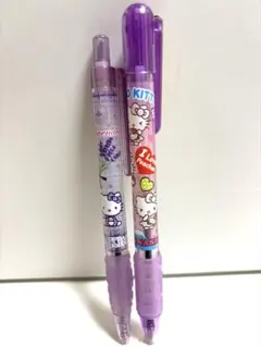 ハローキティ ボールペン ご当地　北海道　山梨　紫色 ２本セット