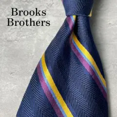 Brooks Brothers ヘリンボーン ストライプ レップタイ ネクタイ