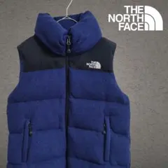 ノースフェイス　レディース　ダウンベスト　ニット　700フィル　刺繍ロゴ　韓国
