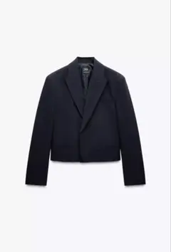 ZARA ネイビー ショートジャケット