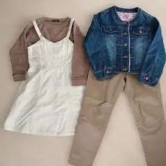 子供服まとめ売り　130〜140　女の子　Gジャン・ワンピース等