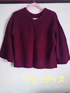 アースミュージックエコロジー Vネック ニットセーター 長袖