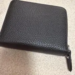 ブラック カードケース シルバー ジッパー