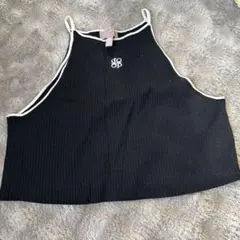 H&M エイチアンドエム　レディース　リブ編み　黒　タンクトップ US XL