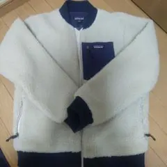 patagonia フリースジャケット Sサイズ クリーム・ネイビー