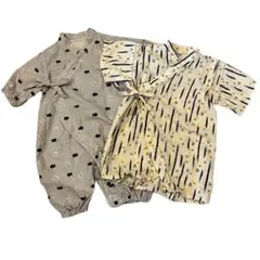 ベビー服 甚平 ロンパース 70 60 半袖 金魚 魚 和柄 2枚セット キッズ
