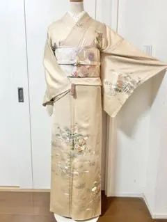 裄丈長め67cm 正絹訪問着　フルセット4点　入学式　卒業式　七五三　お宮参り