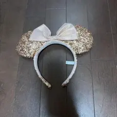 ディズニー ミニースパンコールカチューシャ ピンクゴールド