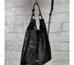【OUTDOOR】メッシュ ショルダーバッグ カラビナ付のサムネイル