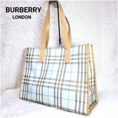 廃盤✨春夏 BURBERRY バーバリー　ノバチェック トートバッグ PVC