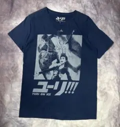 ユーリ!!! YURI ON ICE Tシャツ アニメT キャラクター ネイビー
