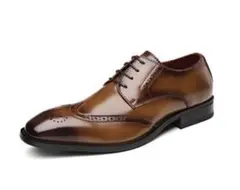 本革ブローグダービーシューズ メンズ ビジネスドレス靴　26cm