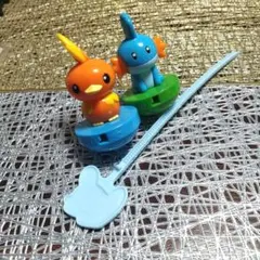 ポケモン アチャモ ミズゴロウ フィギュアコマ　 マクドナルドハッピーセットのサムネイル