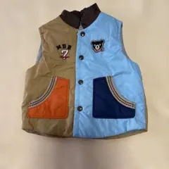Double_B リバーシブルベスト マルチカラー