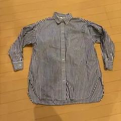 UNIQLO ストライプ 長袖シャツ S 100%コットン (レディース)のサムネイル