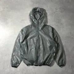 90s archive zip up mesh fabric hoodie xl