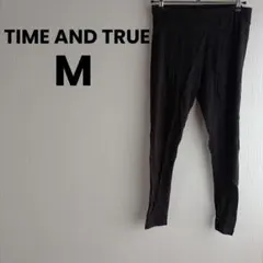 TIME AND TRUE ブラック スパッツ M