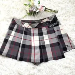 美品✨バーバリーブルーレーベル スカート風 キュロット ノバチェック 刺繍 M