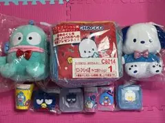 【新品】 はぴだんぶい　ぬいぐるみ　クッション　ポーチ　カップ　缶バッジ