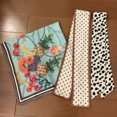 【美品・3枚セット売り】スカーフ3枚まとめ売り