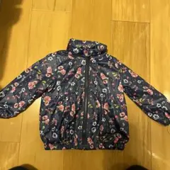 branshes 花柄ネイビー フード付きアウター 90cm