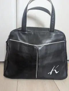 キタムラハンドバッグ　濃紺×白