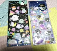 クーリア正規品　もっちもちシール　おばけ　うさぎくま　光る　２点セット