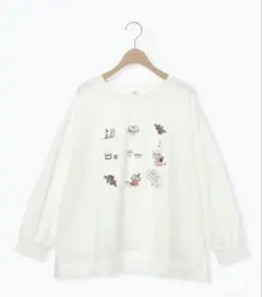 値下げ【MOOMIN×Samansa Mos2】リトルミイプリントロンTのサムネイル