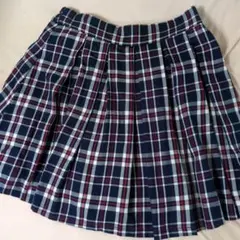 プリーツスカート ネイビー チェック柄 制服