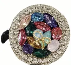 ビジュー付きヘアゴム 2個セット