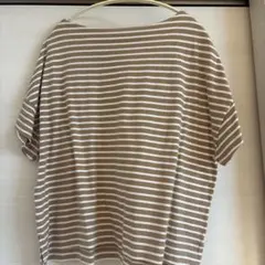 [ナノ・ユニバース] WEB限定/ボーダーワイドドロップ Tシャツ レディース