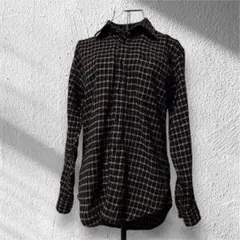 【ユニセックス】ZAUBER チェックシャツ 黒×赤 秋冬レトロ トラッド 美品