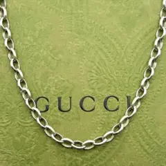 超美品】GUCCI レクタングル チェーン ネックレス 男女兼用 SV925