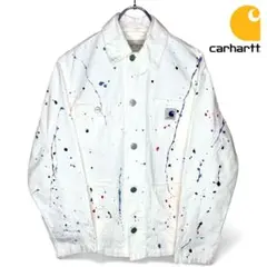 Carhartt WIP ペンキ加工 ミシガンコート ホワイト カバーオール