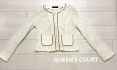 未使用【QUEEN'S COURT】ノーカラーストレッチジャケット